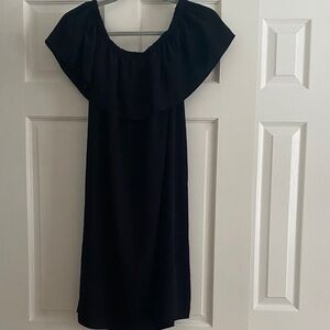 Wilfred / Aritzia Off the Shoulder Black Midi Dress